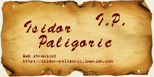 Isidor Paligorić vizit kartica